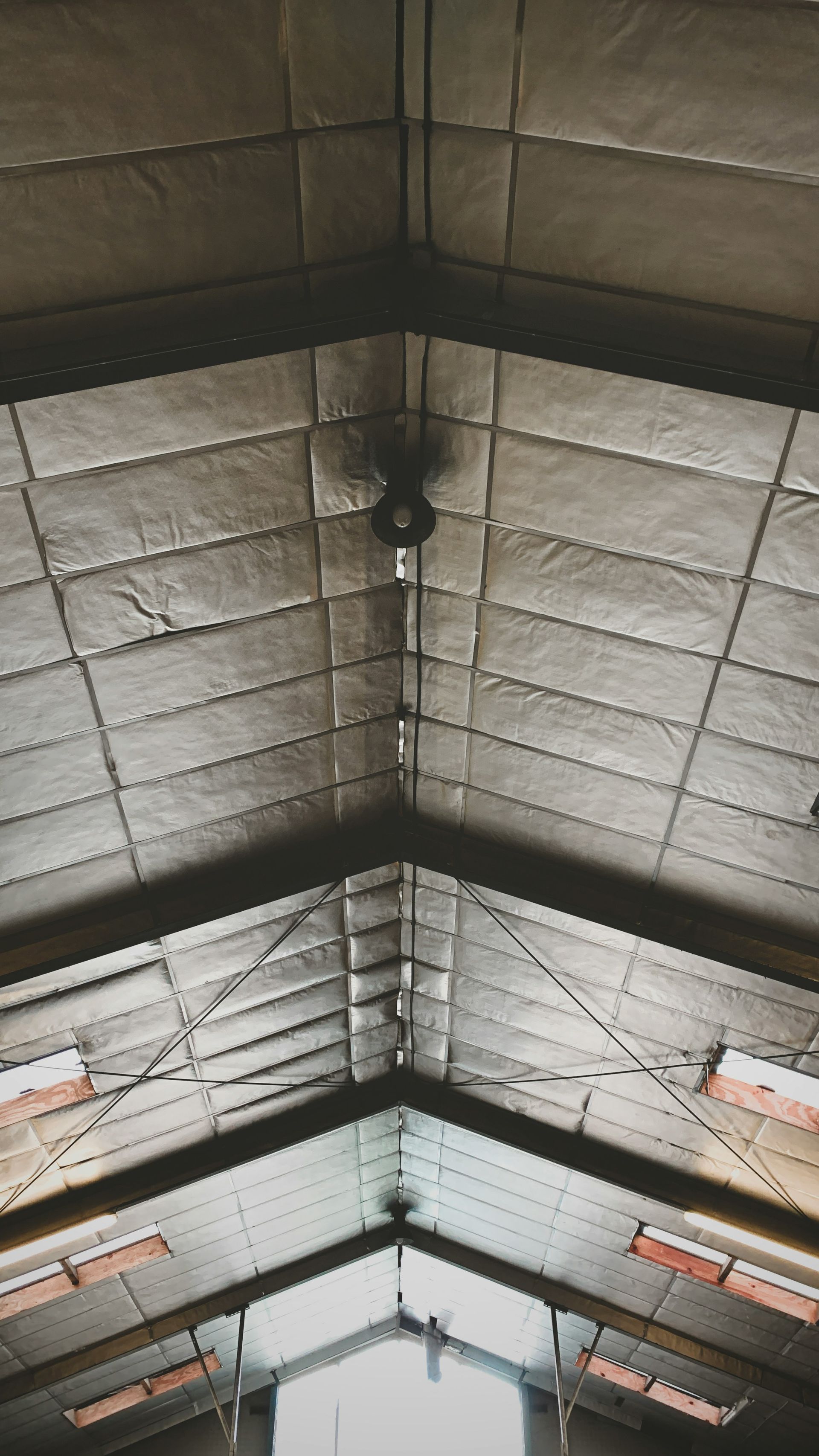a ceiling with a hole in it